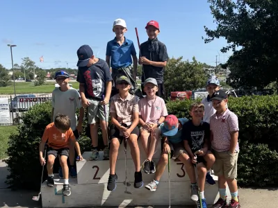Pine Lake junior golfers at summer camp